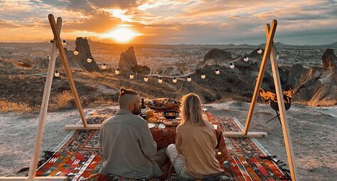 Пикник на закате в Каппадокии